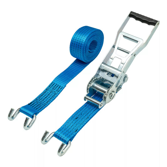 50mm Ergonomic Ratchet Strap 5000kg with Chassis Hook (Open Rave)