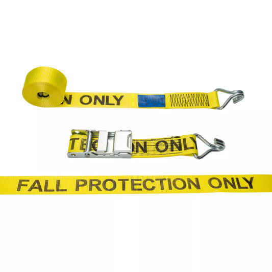 Fall Protection Strap with Over Centre Buckle and Claw Hook