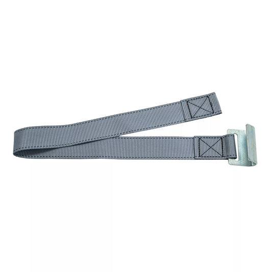 Bottom Strap with Zinc Plated Flat Hook Grey