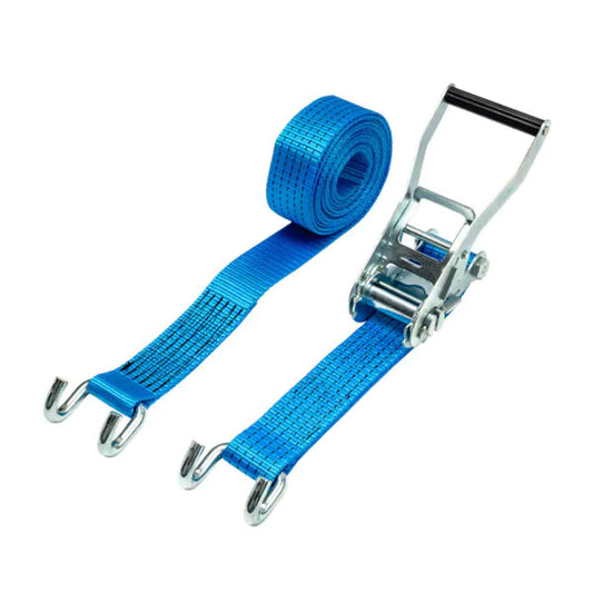 50mm 5000kg Ratchet Strap with Chassis Hook (Open Rave Hook)